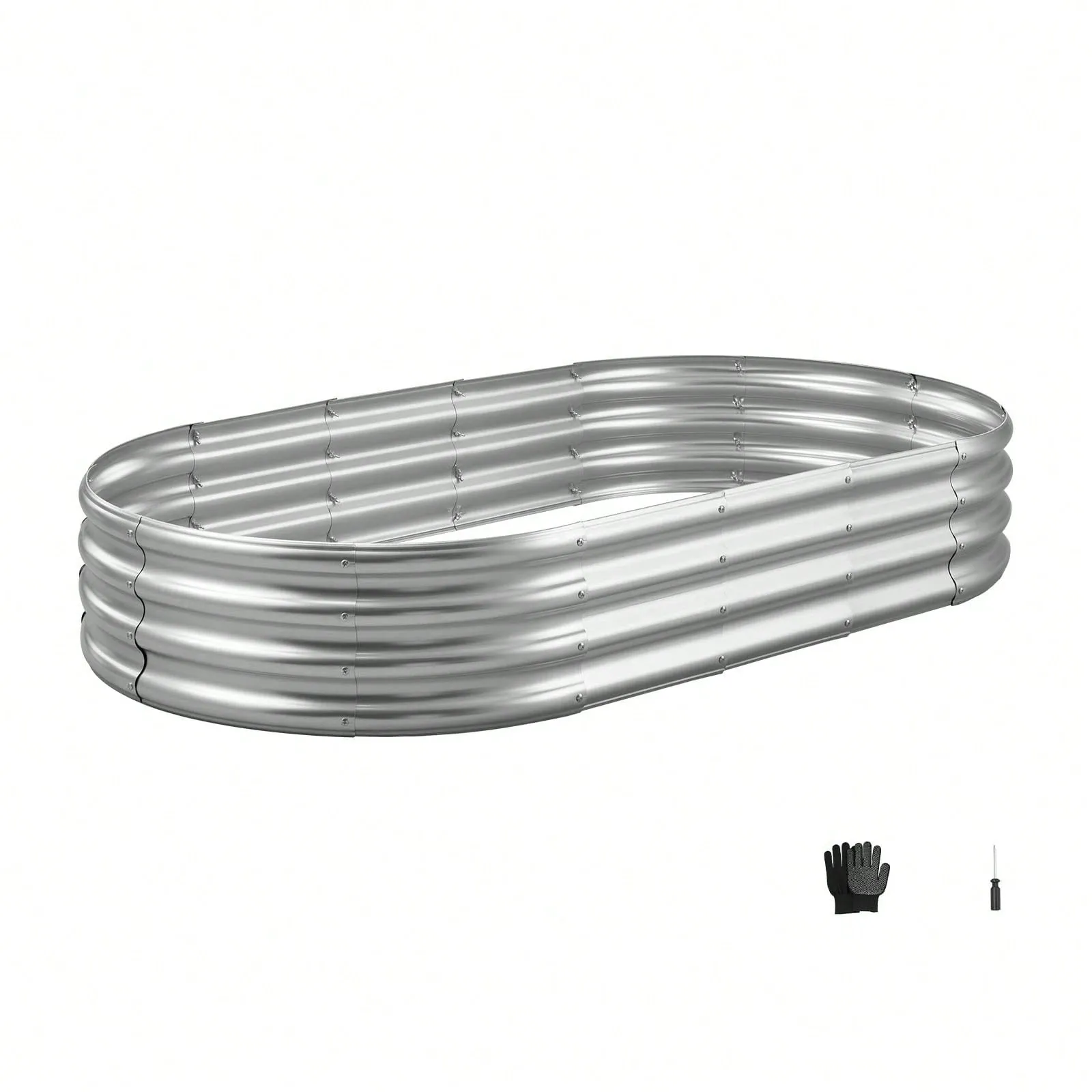 Metal Raised Garden BedGalvanized Raised Garden Bed Open Bottom Planter Box - Image 3