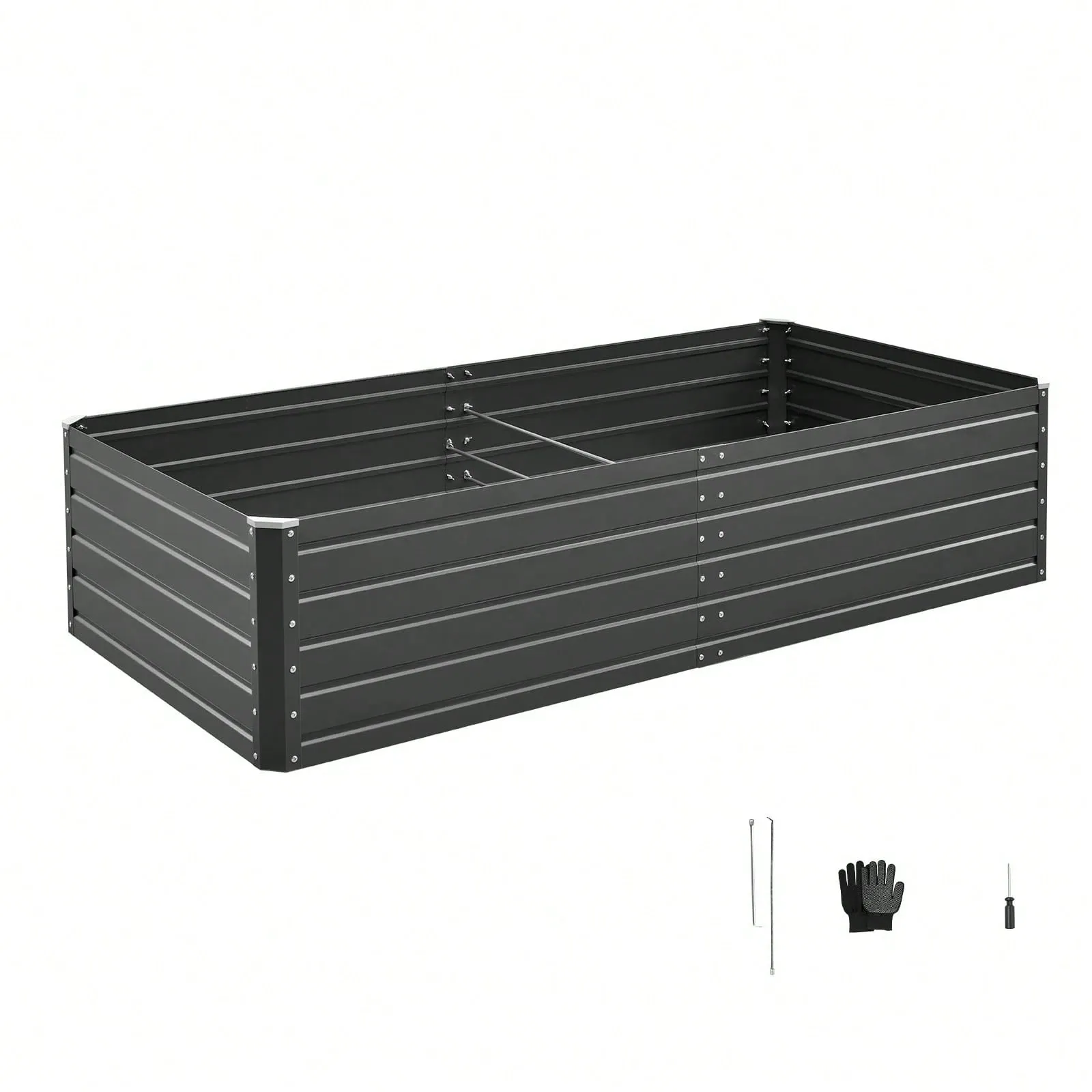 Galvalume Steel Raised Garden Bed Open Bottom Planter Box