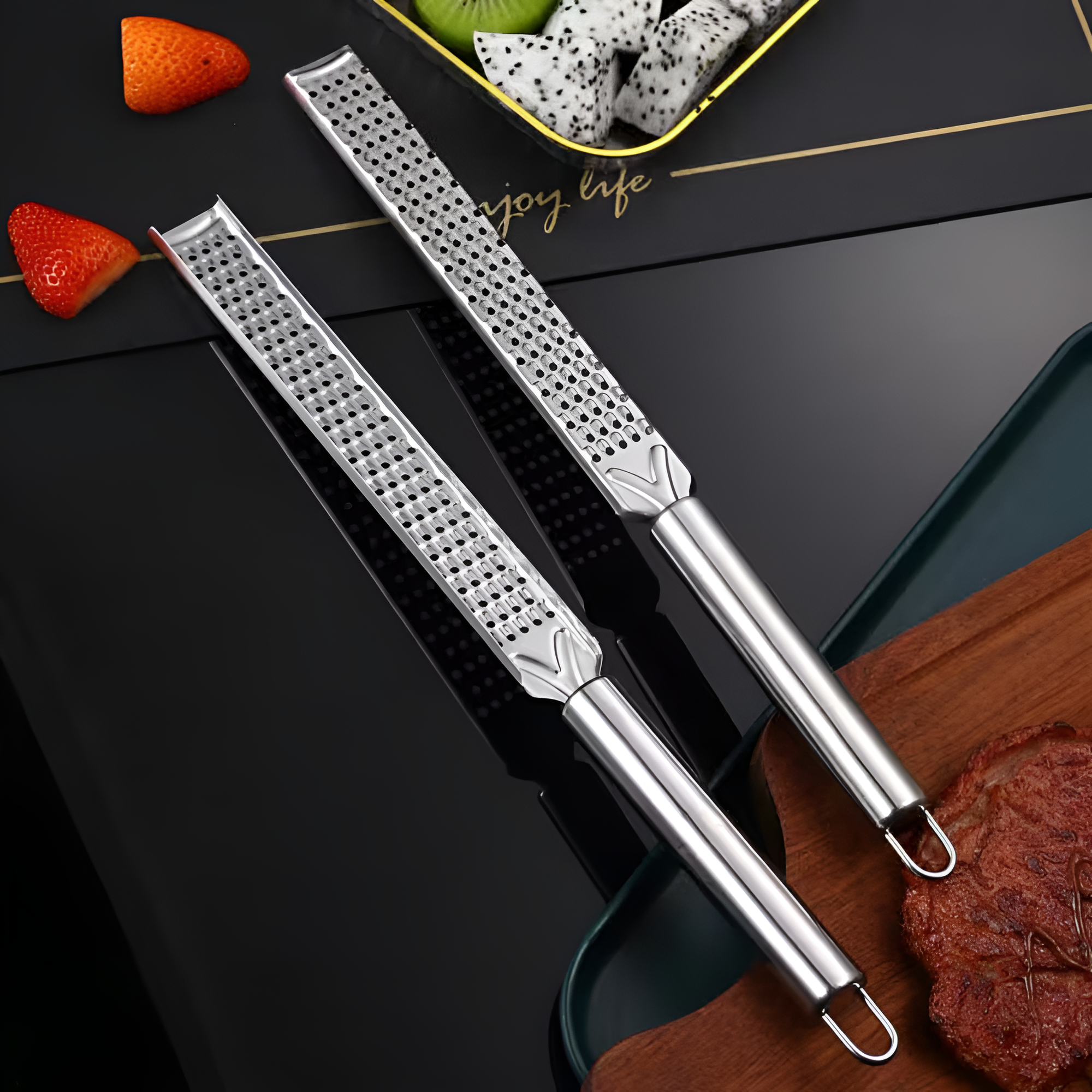 Stainless Steel Long Grip Cheese Grater