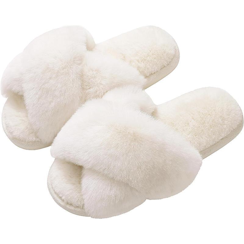 Women Plush Crossband Cozy Slippers-Comfy Garden Clogs