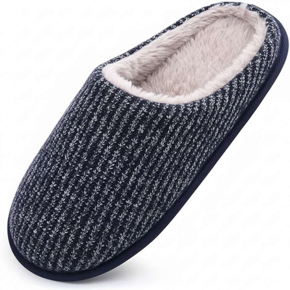 Mens Cozy Memory Foam scuff Slippers Slip On Warm House Shoes Indoor/Outdoor With Best Arch Support