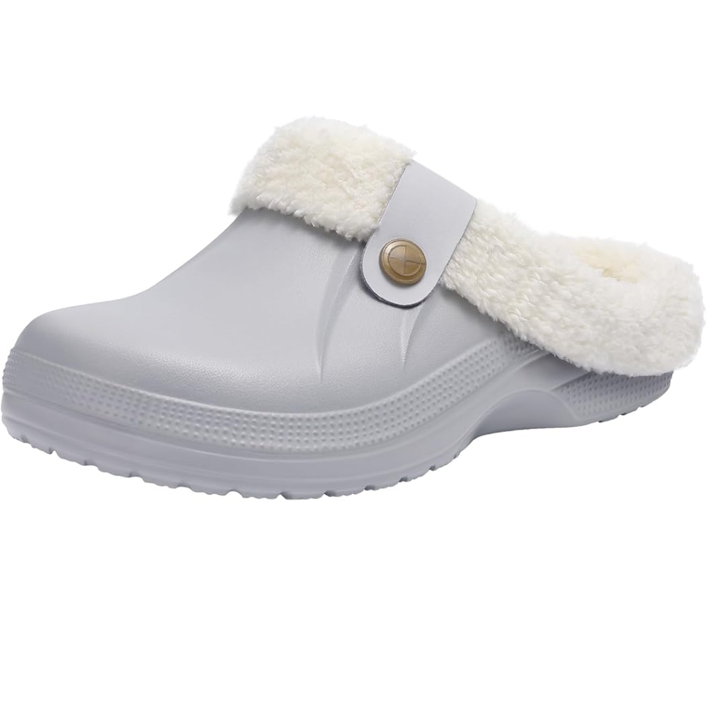 Waterproof Fur Lined Clogs With Memory Foam Cushioning