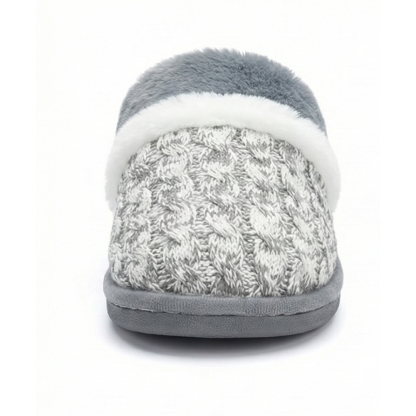 Fleece Lined Cozy Slippers With Anti Slip Rubber Sole