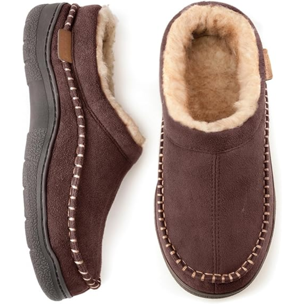 Men's Moccasin Slippers Memory Foam House Shoes