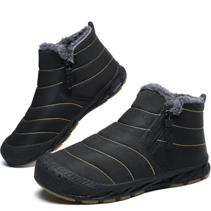 Waterproof Winter Snow Boots With Zipper And Fur Lining