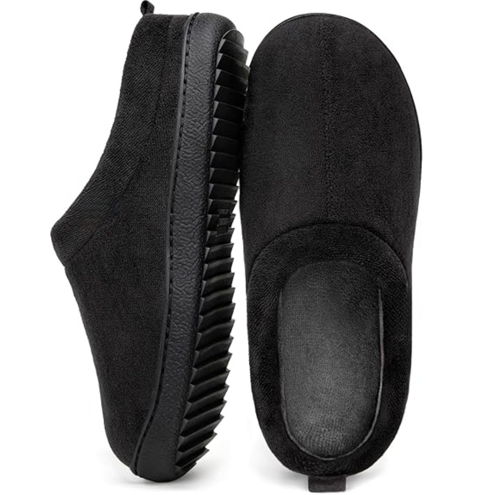 Warm Slip On House Slippers With Rubber Sole For Men