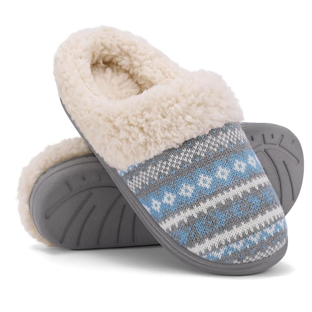 Women Wool Like Lined Chenille Slippers