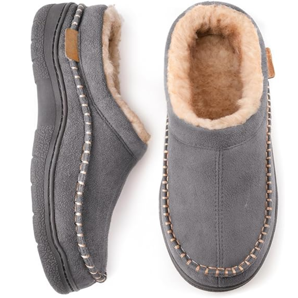 Men's Moccasin Slippers Memory Foam House Shoes