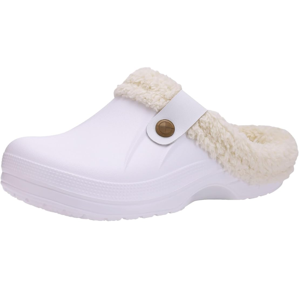 Waterproof Fur Lined Clogs With Memory Foam Cushioning