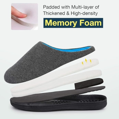Non Slip Rubber Sole Memory Foam House Slippers-Comfy Garden Clogs