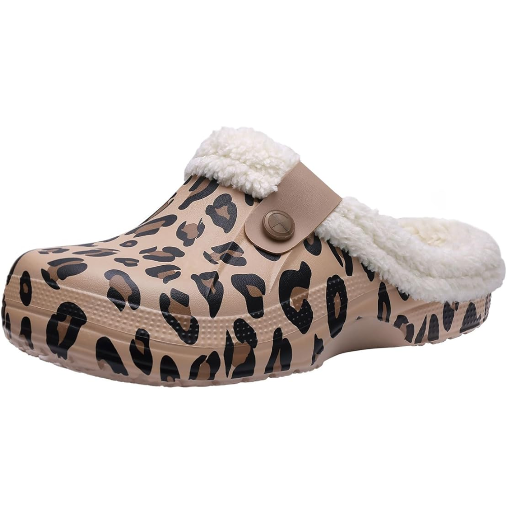 Waterproof Fur Lined Clogs With Memory Foam Cushioning