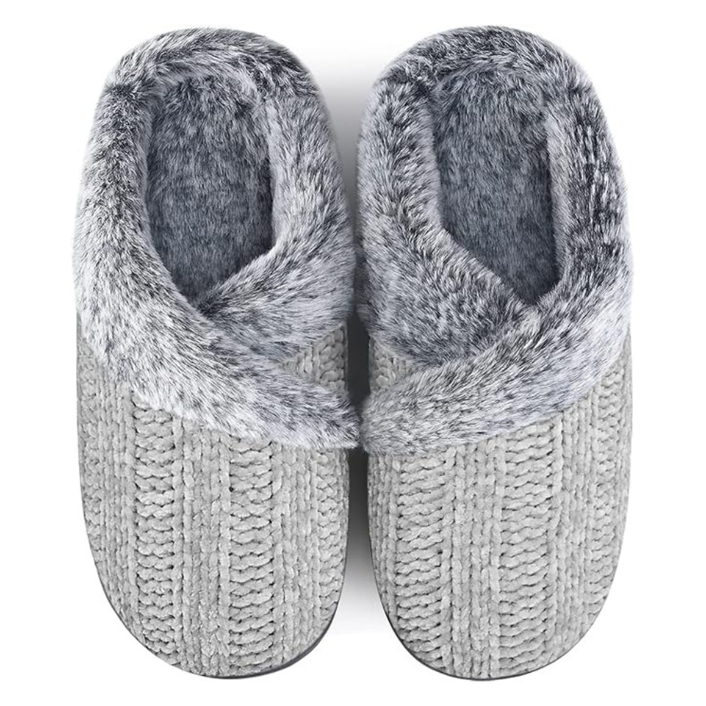 Plush Memory Foam Slippers With Anti Skid Sole