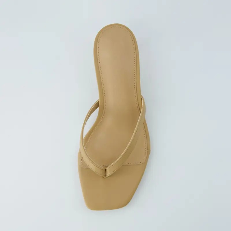 Soft Lightweight Thong Heeled Sandals For Women