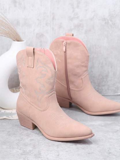 Embroidery Mid Calf Boots-Comfy Garden Clogs