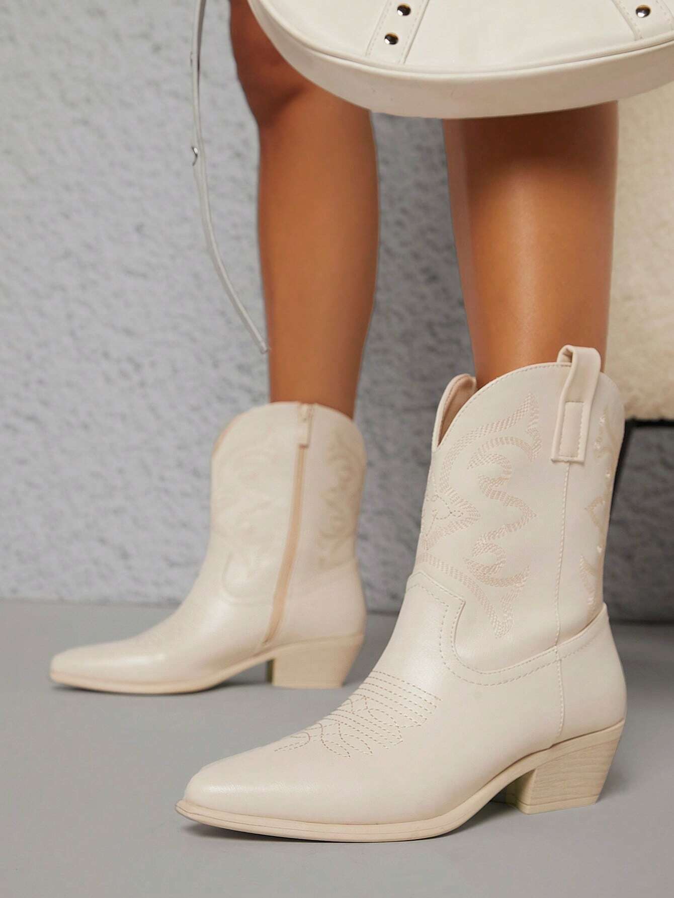 Embroidery Mid Calf Boots-Comfy Garden Clogs