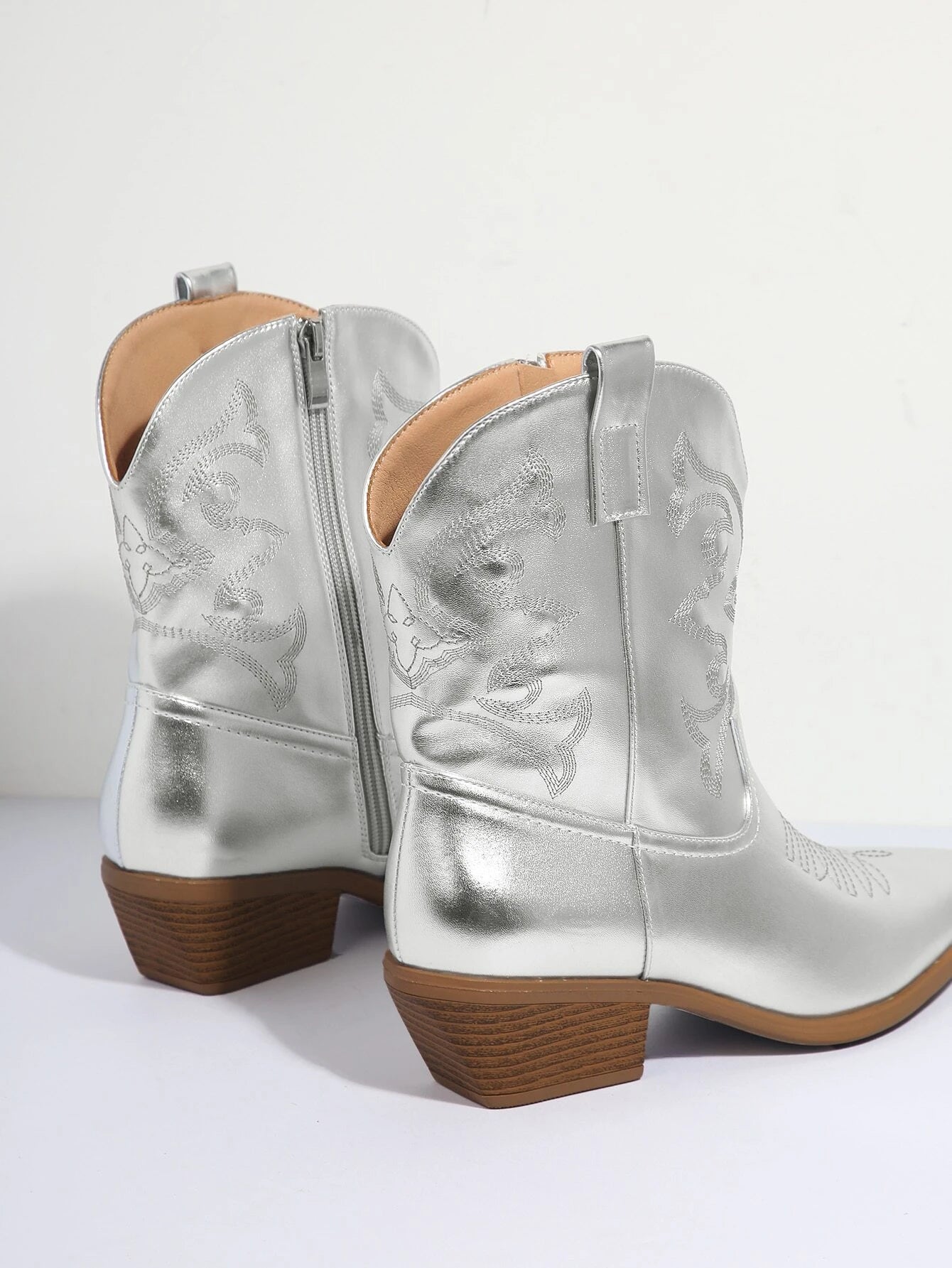 Embroidery Mid Calf Boots-Comfy Garden Clogs