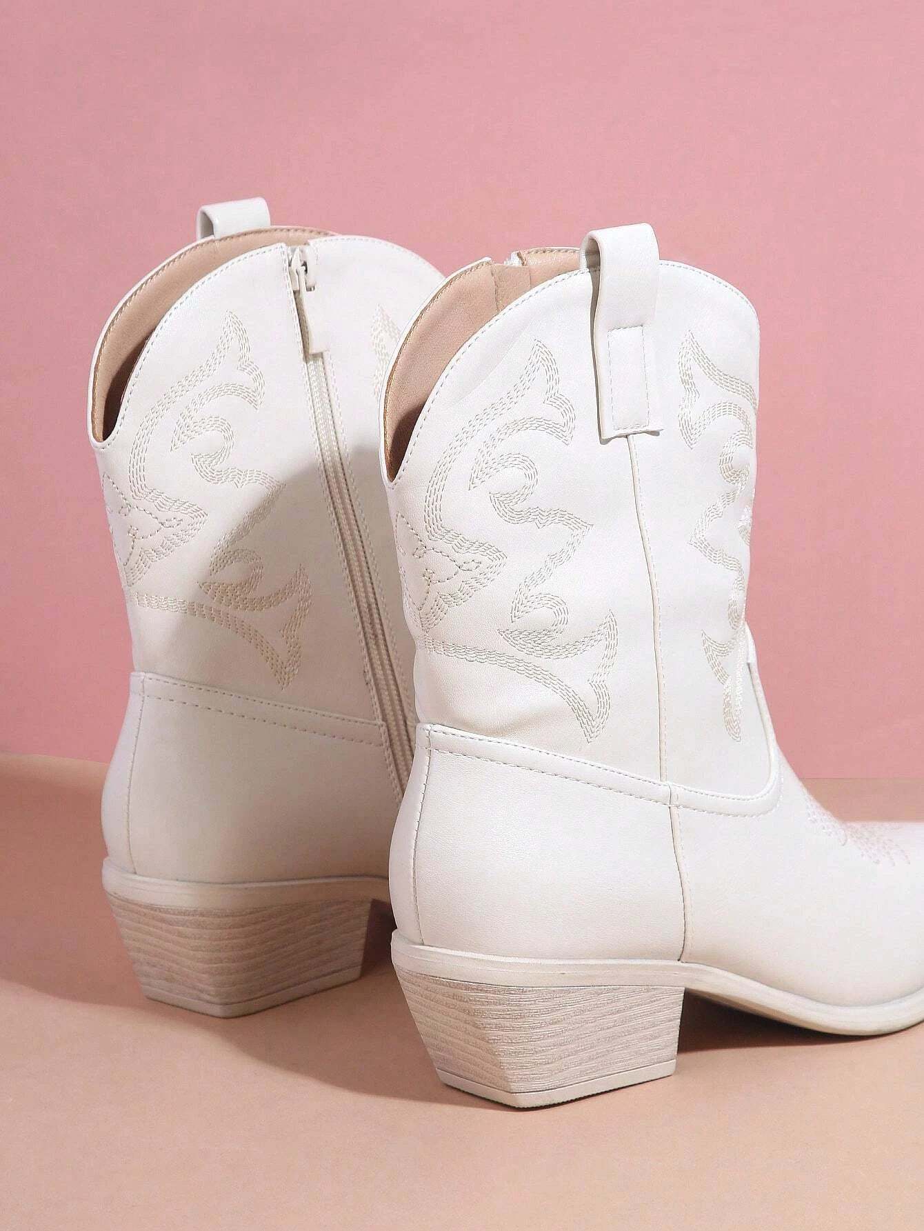 Embroidery Mid Calf Boots-Comfy Garden Clogs