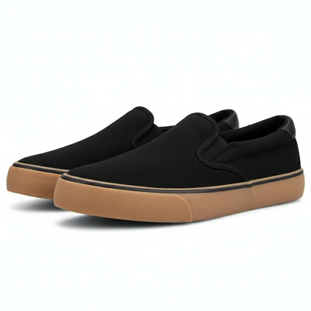 Casual Slip On Sneakers With Two Tone Sole