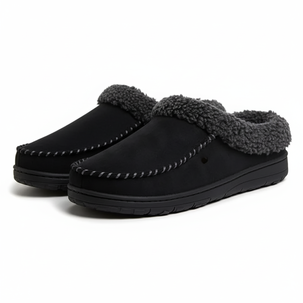 Soft Lining And Stitched Comfy Slip On Slippers