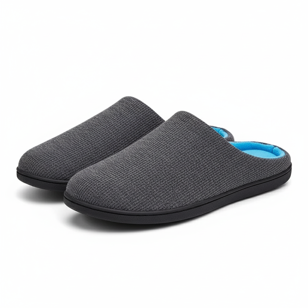 Non Slip Rubber Sole Memory Foam House Slippers