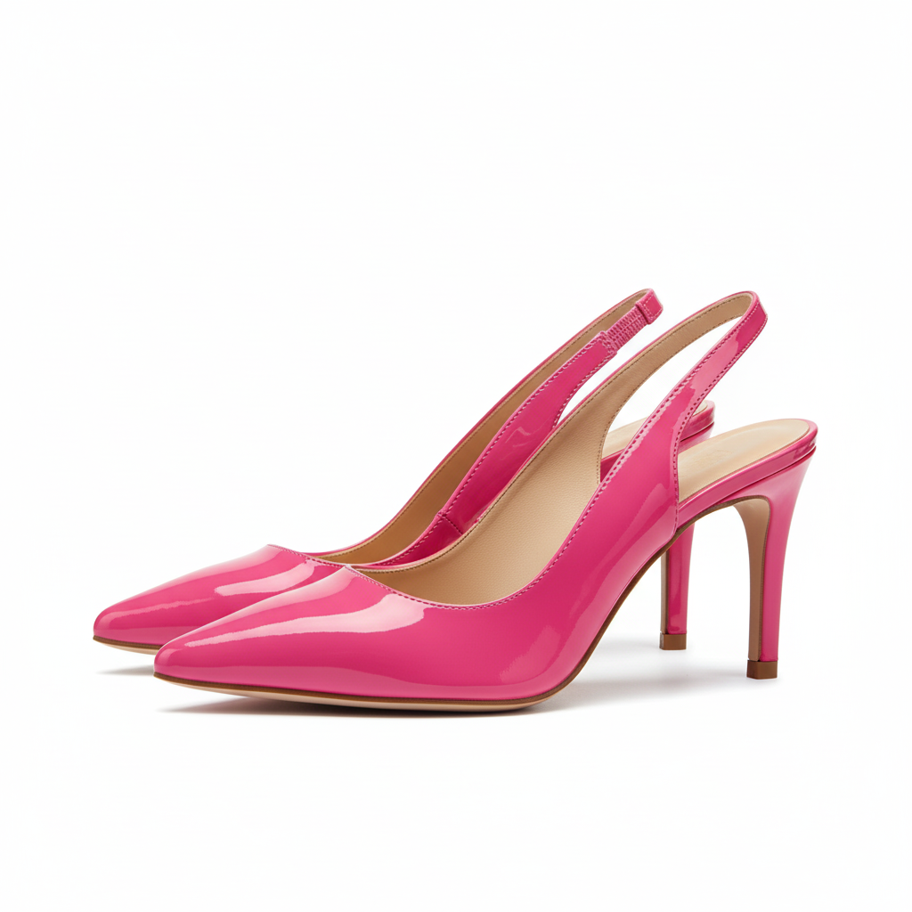 Pointed Patterned High Heel Sandals