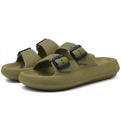 Unisex Comfy Craft Adjustable Dual Buckle Sandals