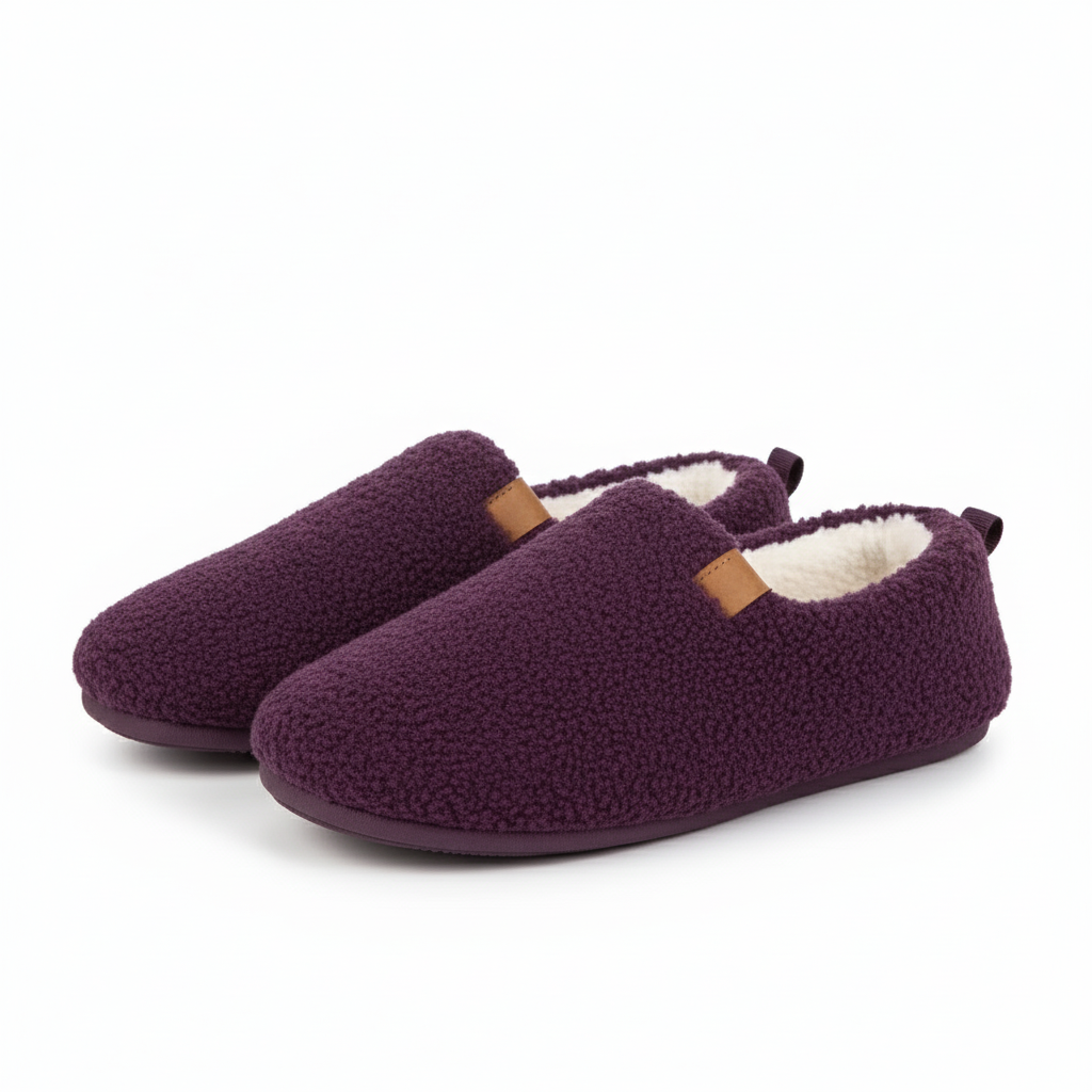 Memory Foam Support Cozy Wool House Slippers
