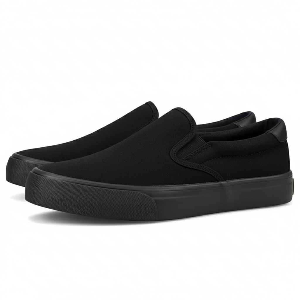 Flexible Sole Slip On Canvas Sneakers