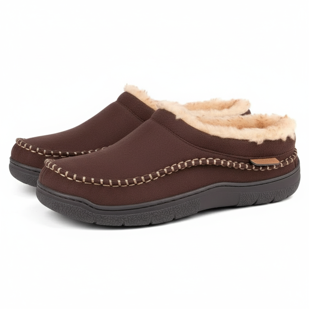 Cozy Comfort Slip On Moccasin Slippers