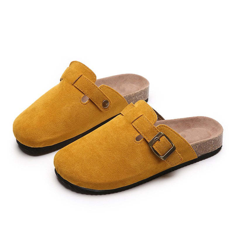 Closed Toe Slippers Leather Boston Clogs Sandals For Men & Women-Comfy Garden Clogs