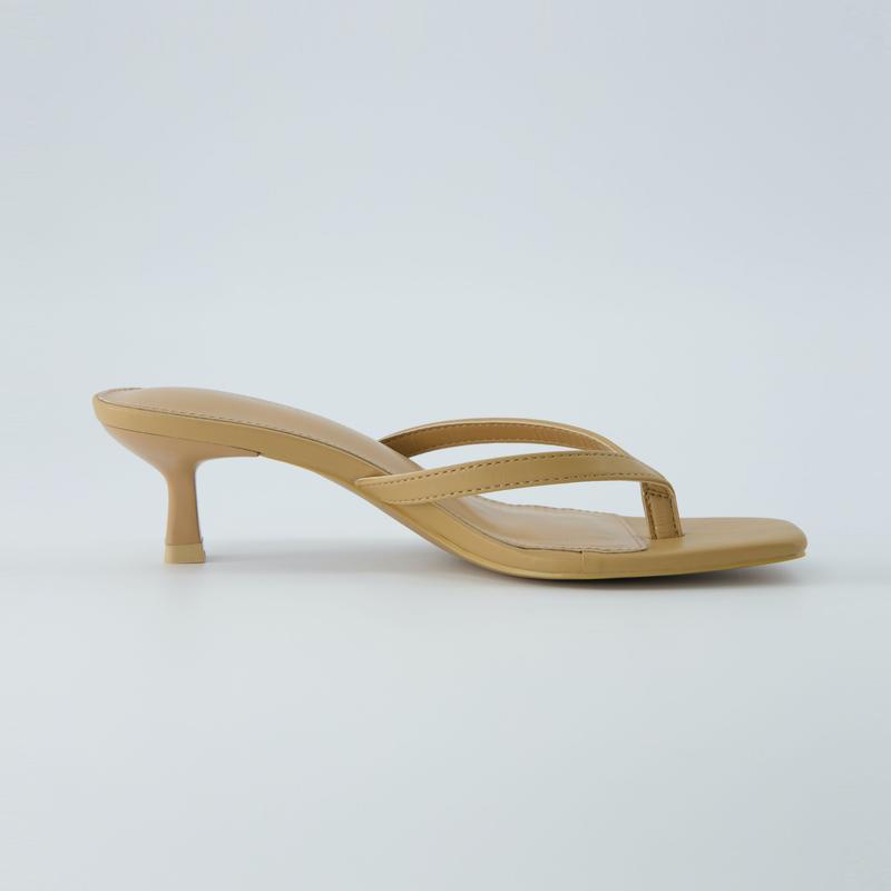 Soft Lightweight Thong Heeled Sandals For Women