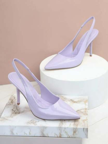 Pointed Patterned High Heel Sandals-Comfy Garden Clogs