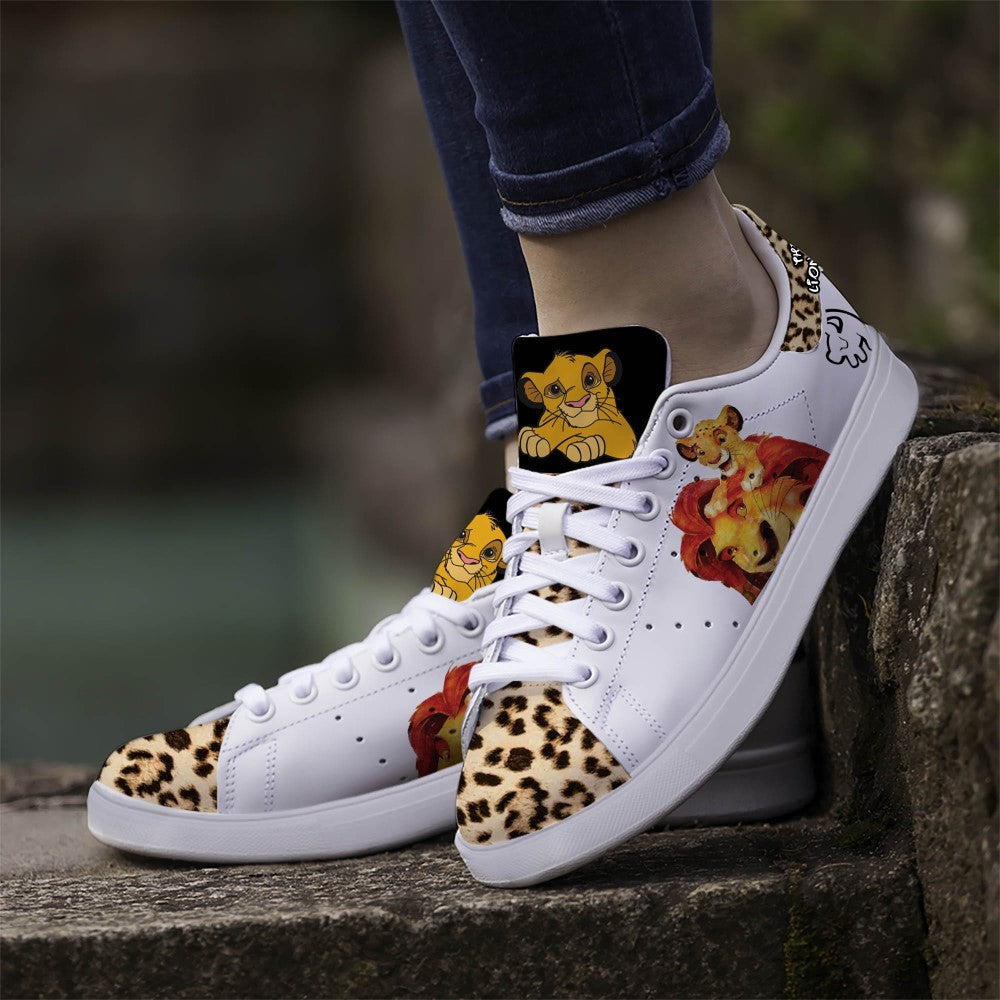 Lion King Leopard Pattern Skate Casual Sneakers-Comfy Garden Clogs
