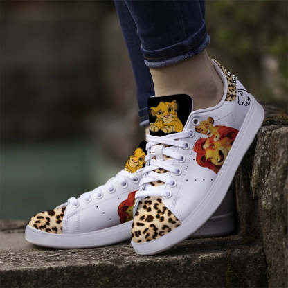 Lion King Leopard Pattern Skate Casual Sneakers-Comfy Garden Clogs