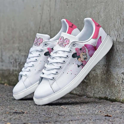 Custom Name Minnie Mouse Butterfly Pattern Casual Shoes-Comfy Garden Clogs