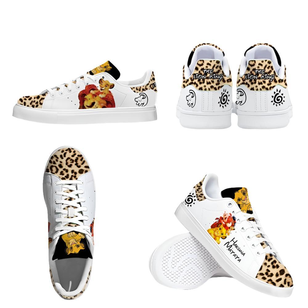Lion King Leopard Pattern Skate Casual Sneakers-Comfy Garden Clogs