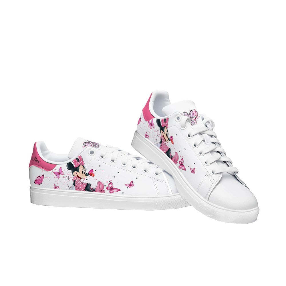 Custom Name Minnie Mouse Butterfly Pattern Casual Shoes-Comfy Garden Clogs