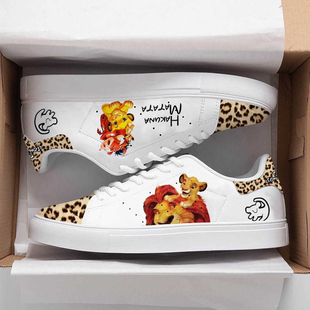 Lion King Leopard Pattern Skate Casual Sneakers-Comfy Garden Clogs