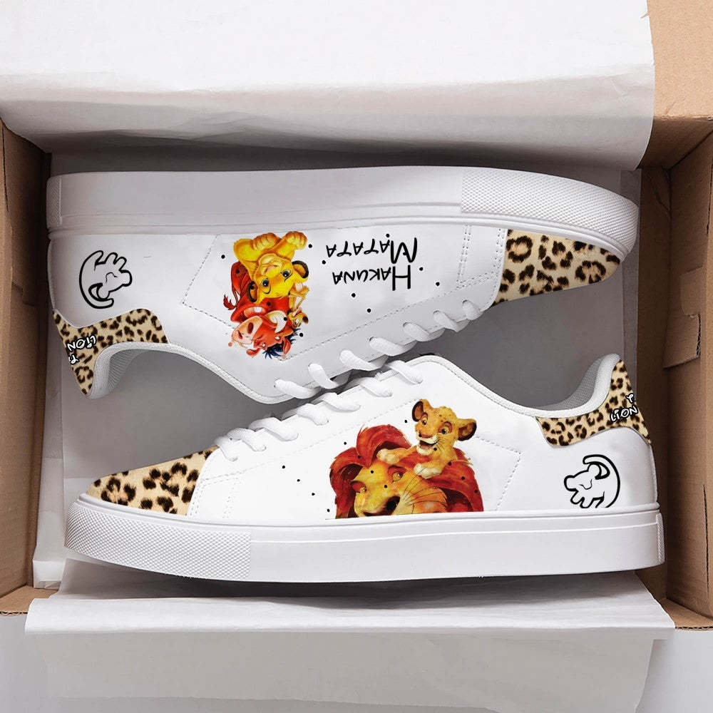 Lion King Leopard Pattern Skate Casual Sneakers-Comfy Garden Clogs