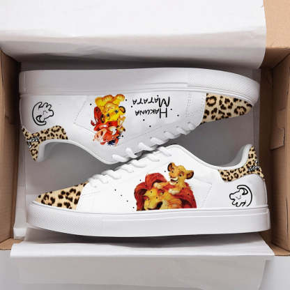 Lion King Leopard Pattern Skate Casual Sneakers-Comfy Garden Clogs