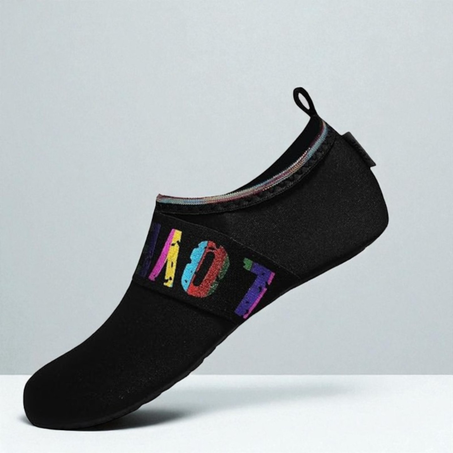 Quick Dry Aqua Shoes with Stretch Fabric and Rubber Sole