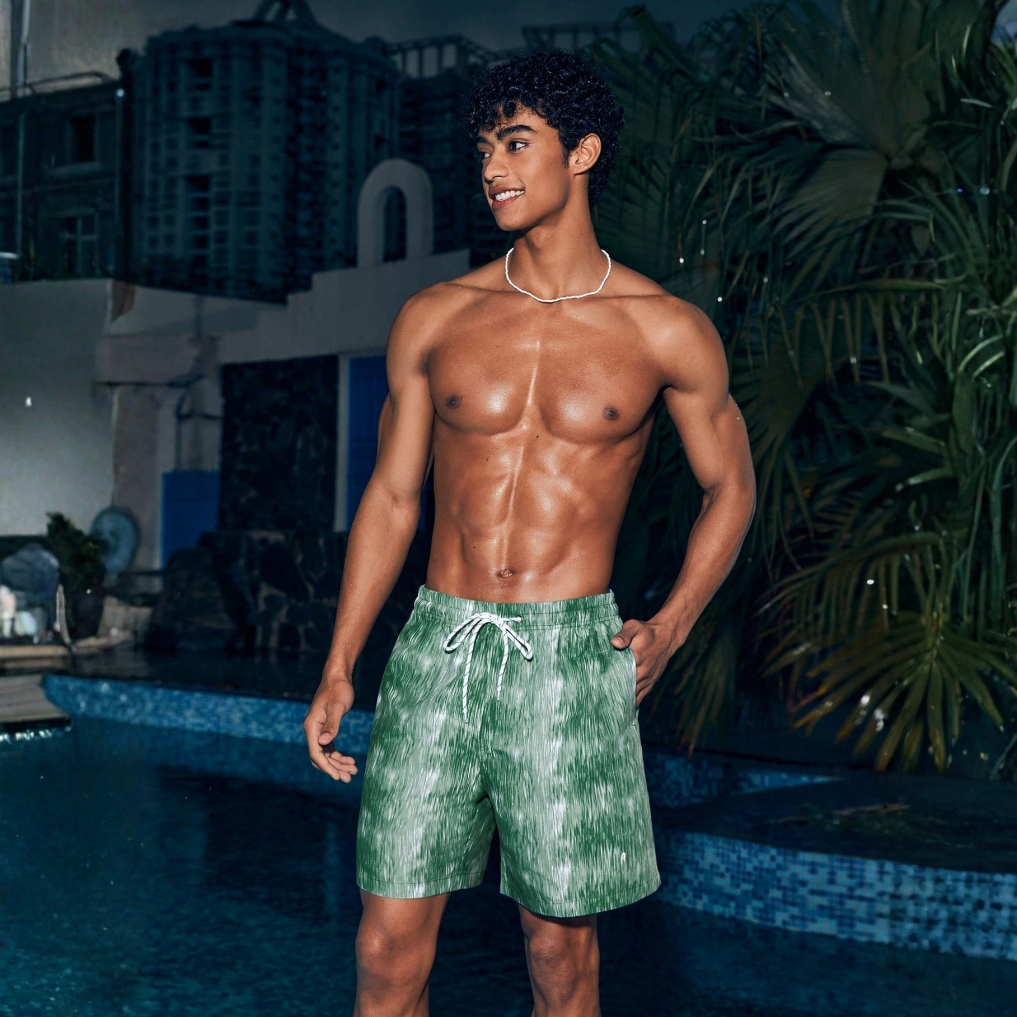  Loose Fit Casual Beach Shorts Couples Matching Swimwear