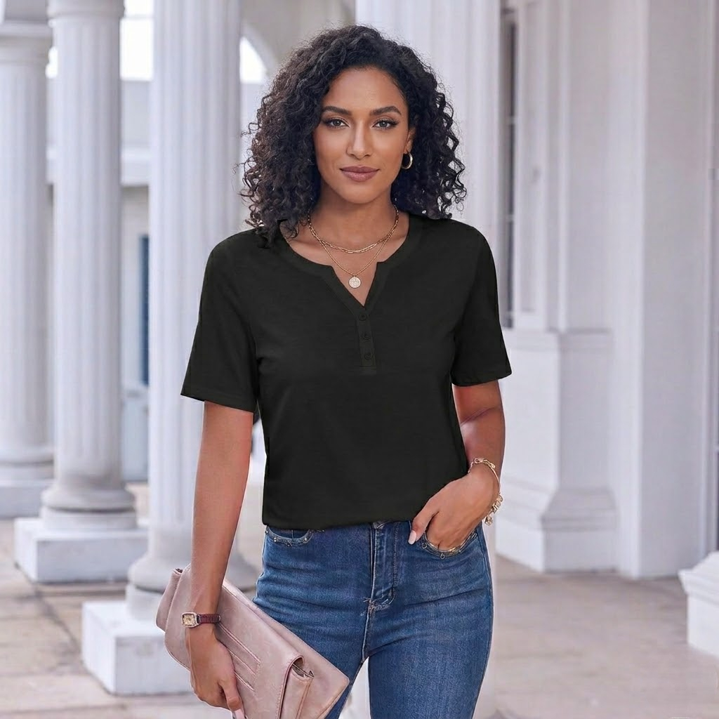 Women Summer Tops Casual Short Sleeve Shirts Business Dressy Work Blouses
