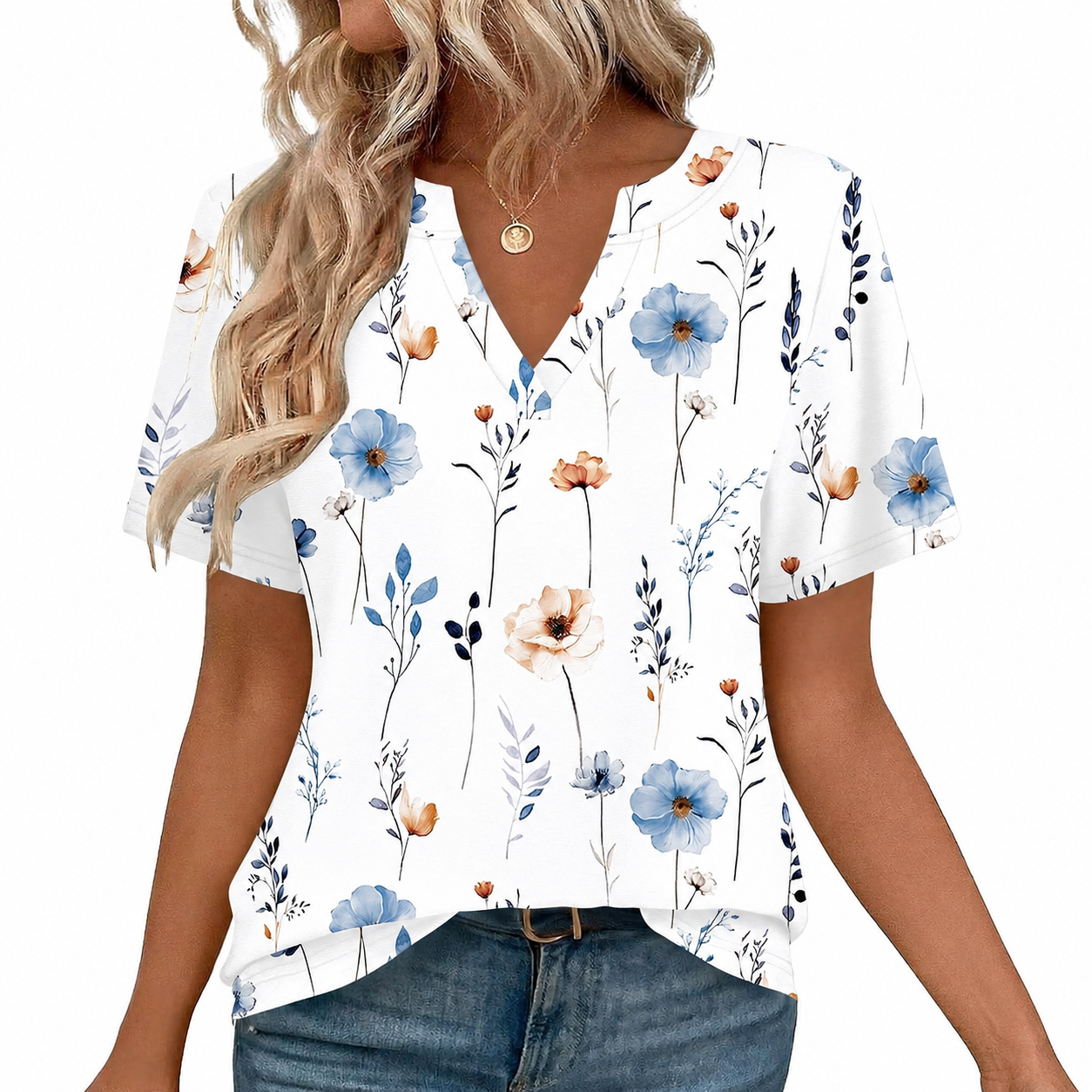 Casual Short Sleeve Tee Shirt Top For Women
