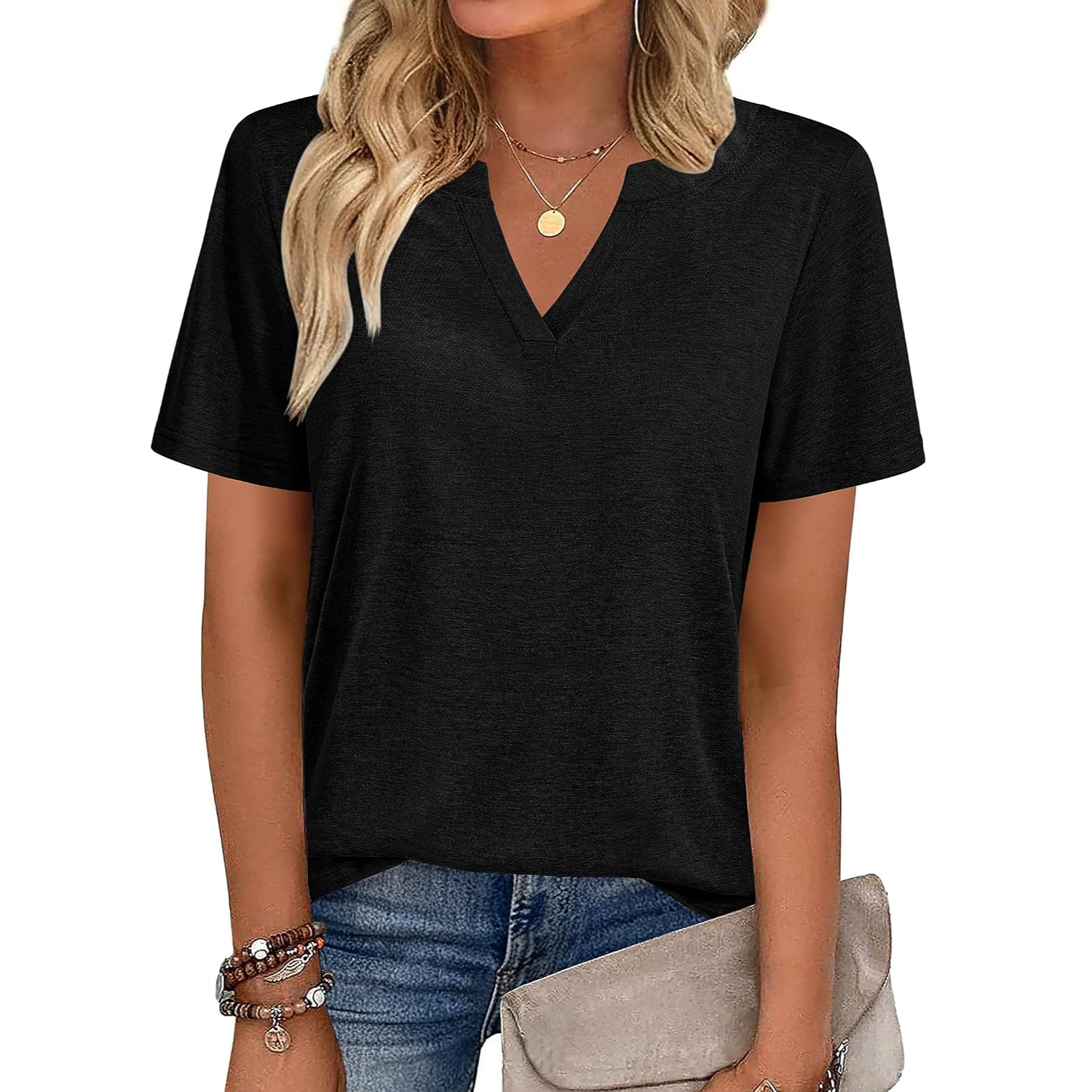 Casual Short Sleeve Tee Shirt Top For Women