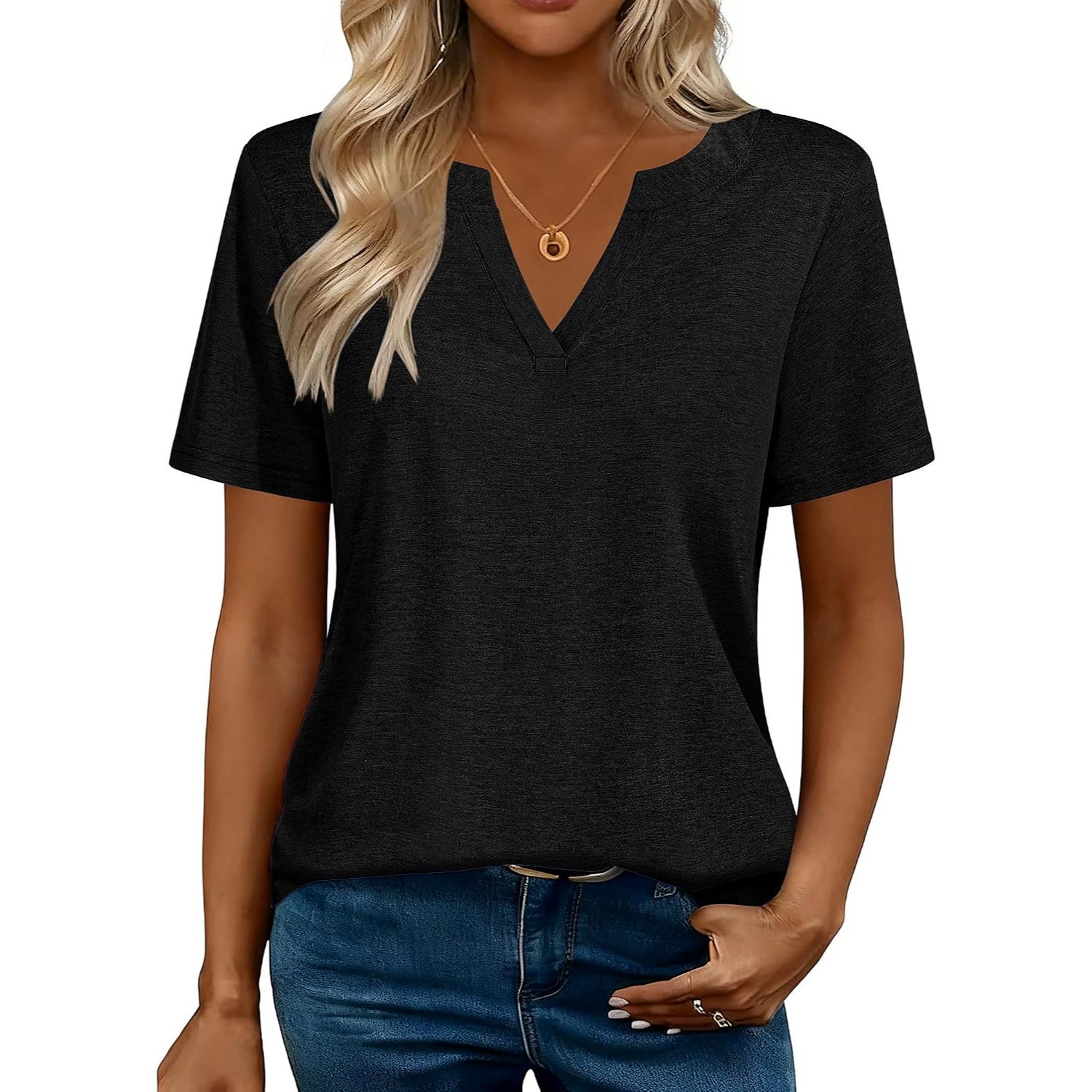 Casual Short Sleeve Tee Shirt Top For Women