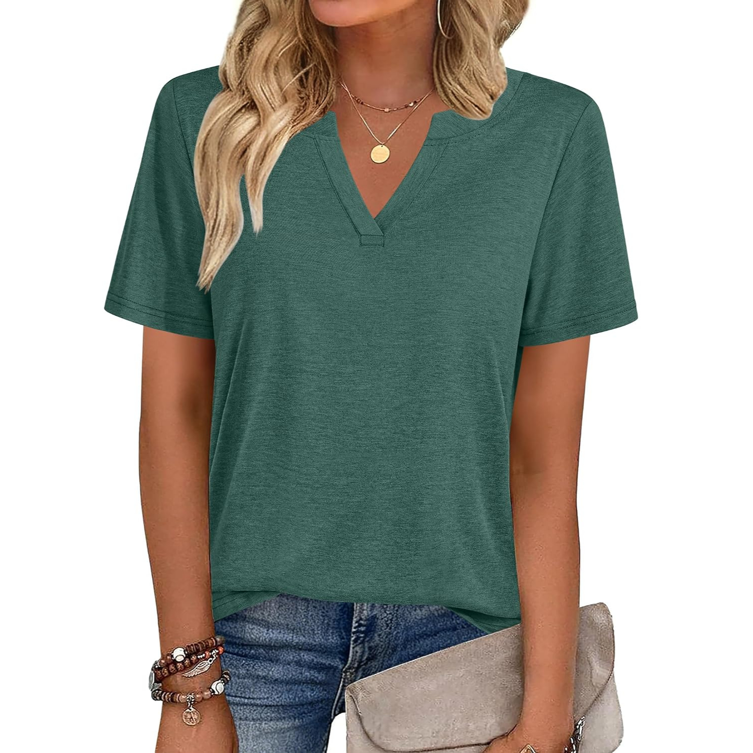 Casual Short Sleeve Tee Shirt Top For Women
