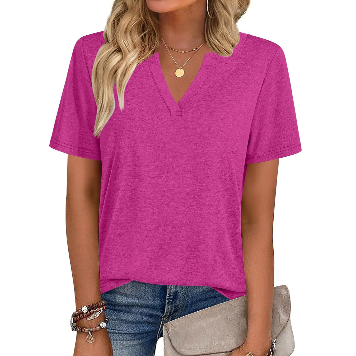 Casual Short Sleeve Tee Shirt Top For Women