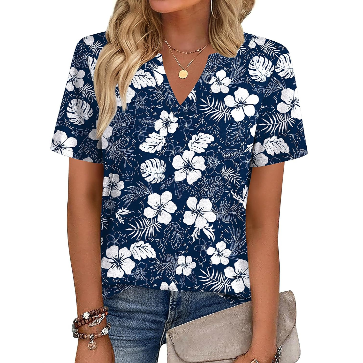 Casual Short Sleeve Tee Shirt Top For Women