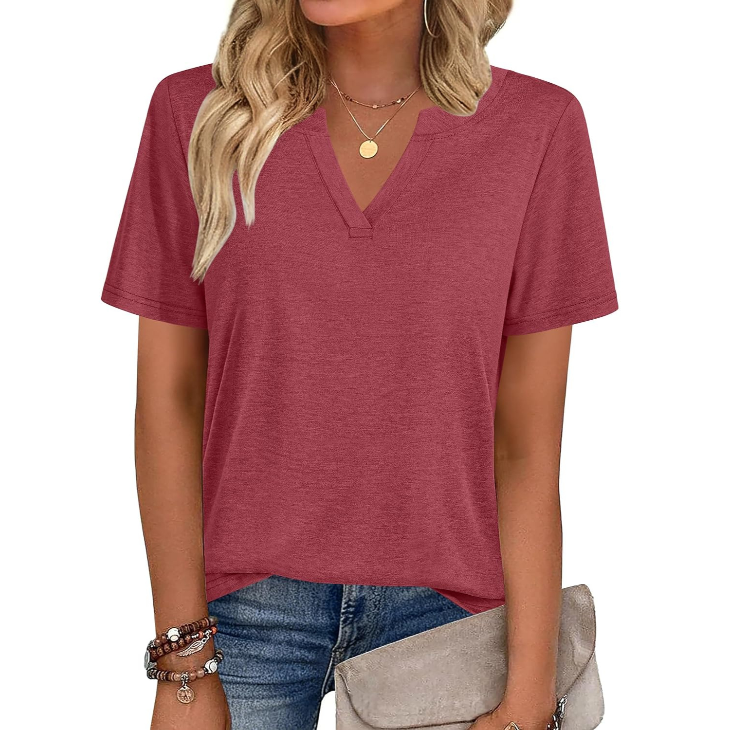 Casual Short Sleeve Tee Shirt Top For Women